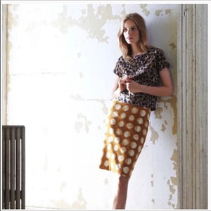 MAEVE Anthropologie Corded Dots Skirt Size 0